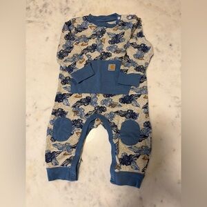 Carhartt Blue and Gray Baby Coverall
